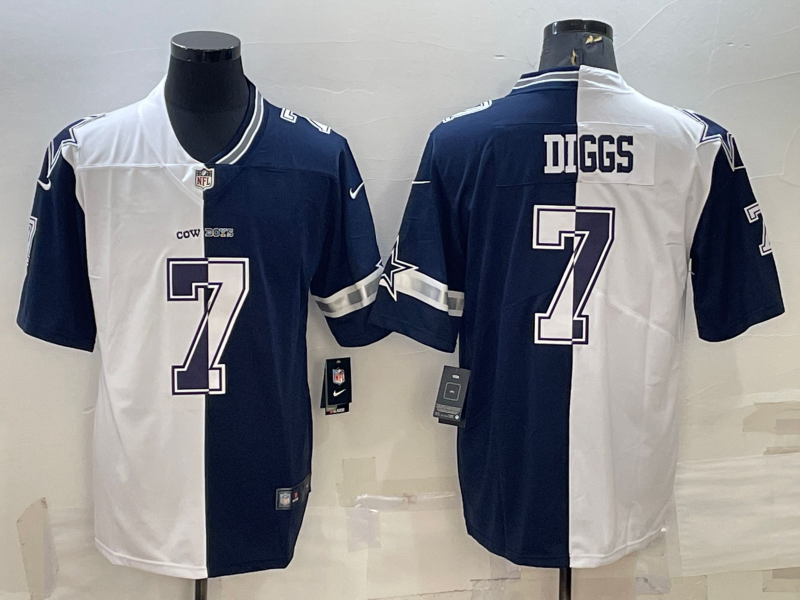 Men's Dallas Cowboys Trevon Diggs #7 White/Navy Jersey